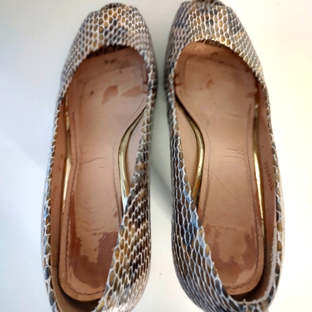 Stuart Weitzman Plainfield Python Snake Print Pee… - image 5